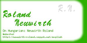 roland neuwirth business card